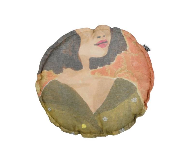 In the Mood Dekokissen Mica Kissen Dame grün 12 x Ø 40 cm von In the Mood