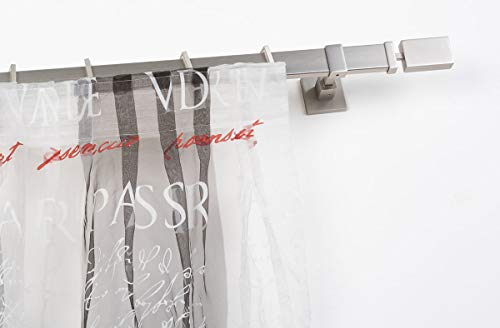 InCasa Gardinenstange 31x12 mm: Länge: 280 cm, rechtwinklig gebürsteter Edelstahl – komplett InCasa Gardinenstange 31x12 mm: Länge: 280 cm, rechtwinklig gebürsteter Edelstahl – komplett von InCasa
