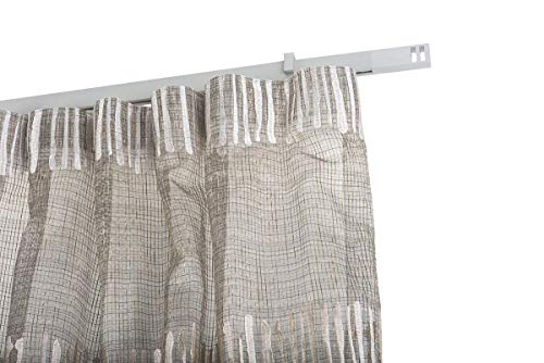 InCasa Gardinenstange 32 x 12 mm, Länge: 140 cm, rechtwinklig gebürsteter Aluminium – komplett InCasa Gardinenstange 32 x 12 mm, Länge: 140 cm, rechtwinklig gebürsteter Aluminium – komplett von InCasa