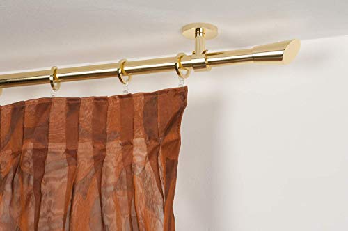 InCasa Gardinenstange Ø 20 mm, Länge: 340 cm, Glanz Messing - komplett von InCasa