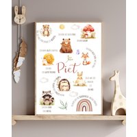 Personalisiertes Affirmationsposter Wald, Affirmationen Für Kinder, Kinderzimmer Bilder, Boho Poster, Bilder Kinderzimmer, Geschenk Geburt von InLiebewachsenShop