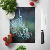 Spinnweb Bedeckt in Tau Foto Glas Schneidebrett, Natur Spiderweb Trivet Hot Pad Hostess Geschenk Spinnweb Bedeckt in Tau Foto Glas Schneidebrett, Natur Spiderweb Trivet Hot Pad Hostess Geschenk von InLightImagery