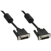 InLine DVI-D Kabel 2m, digital 18+1 Stecker / Stecker, Single Link, 2 Ferrite, schwarz von InLine®