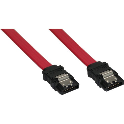 10er Set SATA Anschlusskabel, mit Sicherheitslasche, 0,5m von InLine
