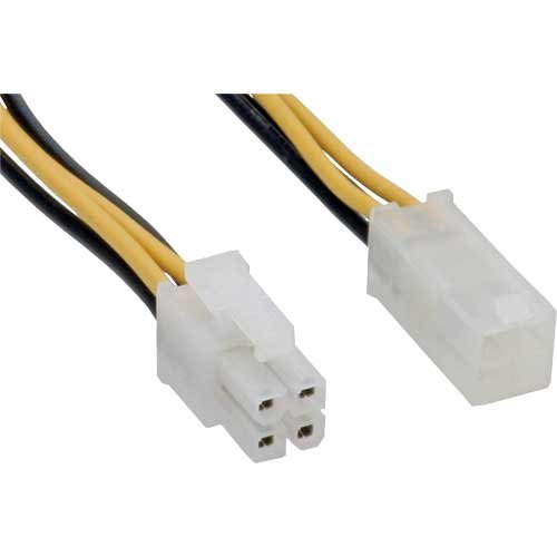 10er Set Strom Verlängerung intern, P4 4pol Stecker/Buchse, Netzteil zu Mainboard, 0,2m 10er Set Strom Verlängerung intern, P4 4pol Stecker/Buchse, Netzteil zu Mainboard, 0,2m von InLine
