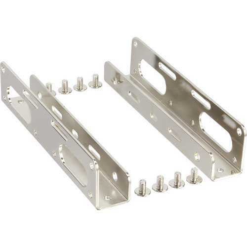 5er Set HDD/SSD Einbauschienen, 6,35cm (2,5") zu 8,89cm (3,5"), nur Rahmen und Schrauben von InLine