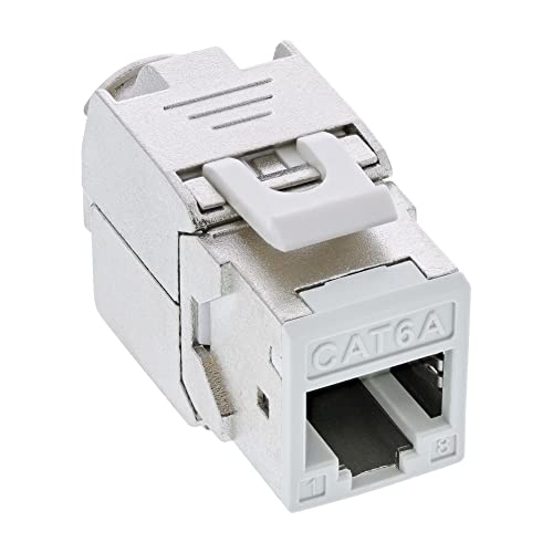 8er Pack InLine® Keystone RJ45 Buchse, geschirmt, Cat.6A, weiß von InLine