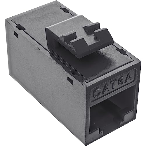 8er Pack InLine® Keystone RJ45 Buchse/Buchse, ungeschirmt, Cat.6A, schwarz von InLine