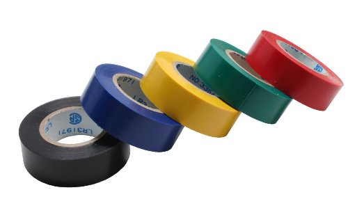 InLine® Isolierband, 5x 5er Pack, div. Farben, 18mm, 9m von InLine
