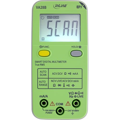InLine Multimeter mit Auto-Range und Autoscan, Pocketformat, 43117B von InLine