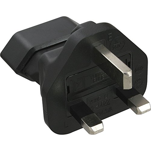 InLine Reiseadapter, England UK Stecker auf Euro-Steckdose, Schwarz, 3 Ampere von InLine