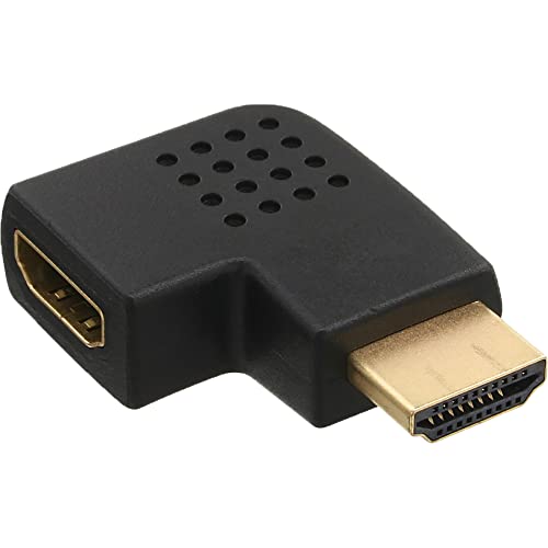 InLine 17600S HDMI Adapter, Stecker / Buchse, seitlich links gewinkelt, vergoldete Kontakte, 4K2K kompatibel von InLine