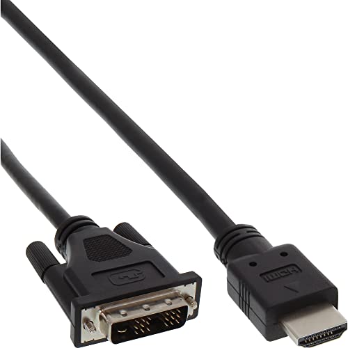 InLine 17659E HDMI-DVI Adapterkabel, HDMI Stecker auf DVI 18+1 Stecker, 0,5m von InLine