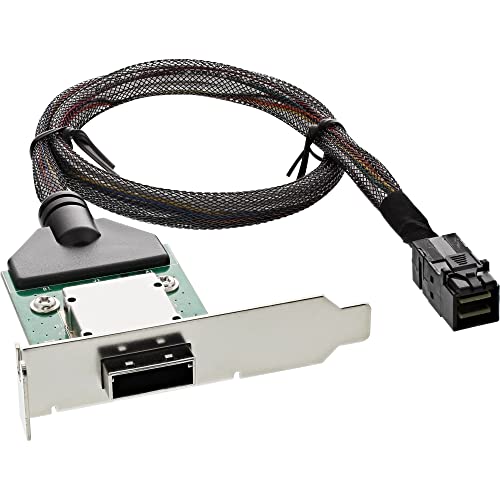 InLine 27656A SAS HD low profile PCI Slotblech mit Kabel, ext. SFF-8088 auf int. SFF-8643, 0,5m von InLine