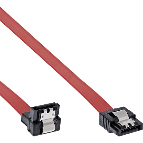 InLine 27703V SATA Anschlusskabel abgewinkelt, mit Sicherheitslasche, 0,3m von InLine