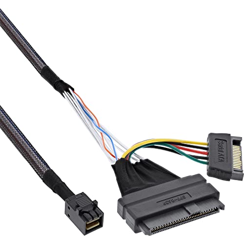 InLine 29620B U.2 Anschlusskabel, SSD mit U.2 (SFF-8639) an SFF-8643 + Strom, 0,75m von InLine