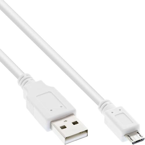 InLine 31710W Micro-USB 2.0 Kabel, USB-A Stecker an Micro-B Stecker, weiß, 1m von InLine