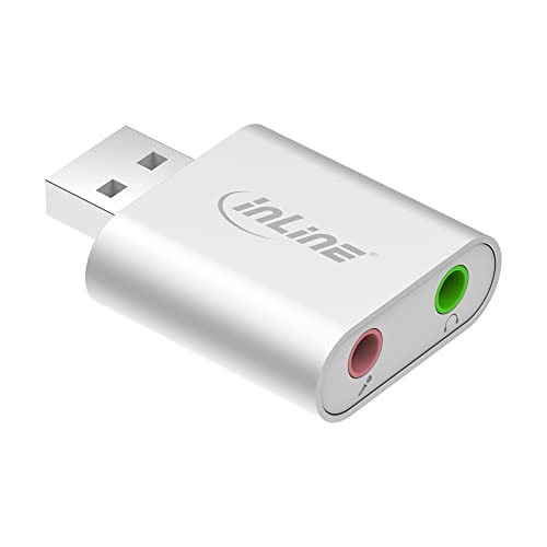 InLine 33051S USB Audio Soundadapter, Mini Aluminium Gehäuse von InLine
