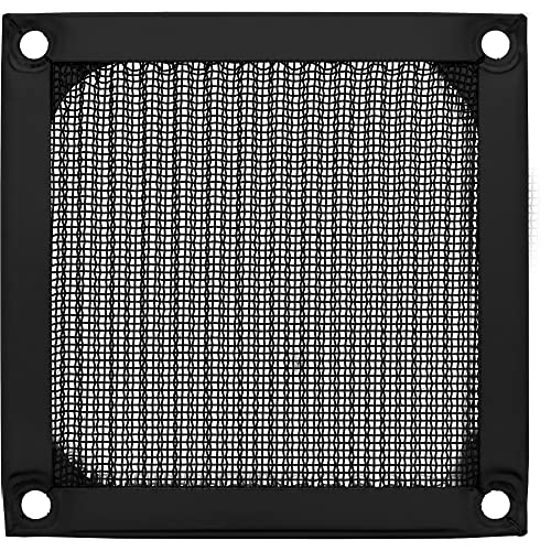 InLine 33378S Lüftergitter, Aluminium Filter, 80x80mm, schwarz, 1 Stück von InLine