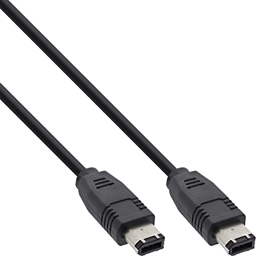 InLine 34001 FireWire Kabel, IEEE1394 6pol Stecker / Stecker, schwarz, 1m von InLine