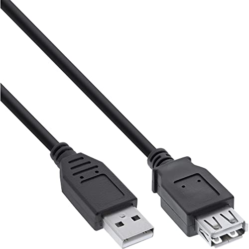 InLine 34605B USB 2.0 Verlängerung, Stecker / Buchse, Typ-A, schwarz, 5m von InLine