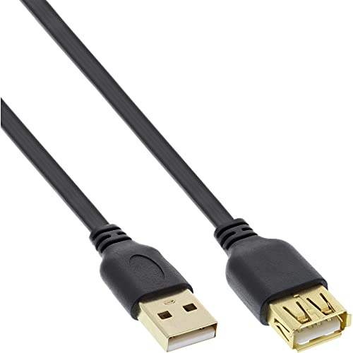 InLine 34605F USB 2.0 Flachkabel Verlängerung, A Stecker / Buchse, schwarz, Kontakte gold, 5m, 1 Stück InLine 34605F USB 2.0 Flachkabel Verlängerung, A Stecker / Buchse, schwarz, Kontakte gold, 5m, 1 Stück von InLine