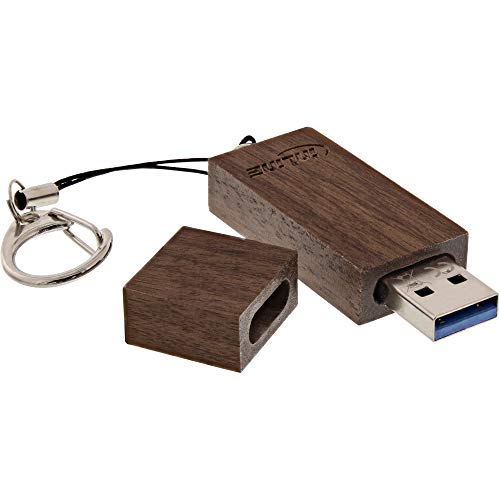 InLine 35065W Woodstick USB 3.0 Speicherstick, 128GB Walnuss-Holz von InLine