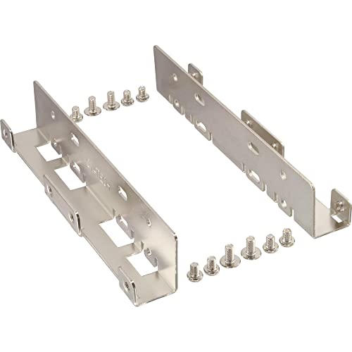InLine 39950C HDD/SSD Einbauschienen, 2x 6,35cm (2,5") zu 8,89cm (3,5"), nur Rahmen und Schrauben von InLine