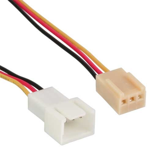 InLine 5er Set Lüfterkabel Verlängerung, 3pol Molex Stecker/Buchse, Länge 0,3m (5er Set) von InLine