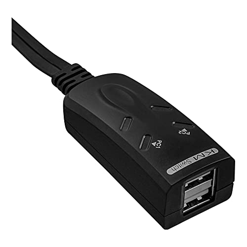 InLine 60603I USB KM-Umschalter, 2 PCs, für Tastatur, Maus, mit Maus-Transfer zwischen den Monitoren InLine 60603I USB KM-Umschalter, 2 PCs, für Tastatur, Maus, mit Maus-Transfer zwischen den Monitoren von InLine