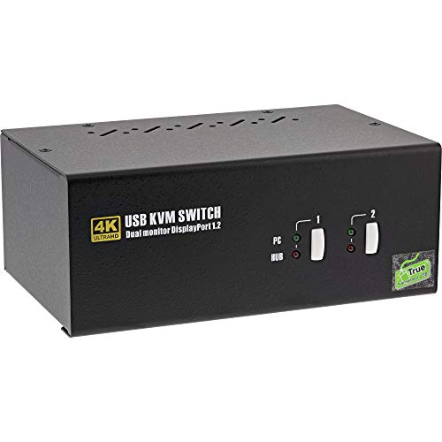 InLine 63642I KVM Desktop Switch, 2-fach, Dual-Monitor DisplayPort 1.2, 4K, USB 2.0, Audio, Schwarz InLine 63642I KVM Desktop Switch, 2-fach, Dual-Monitor DisplayPort 1.2, 4K, USB 2.0, Audio, Schwarz von InLine