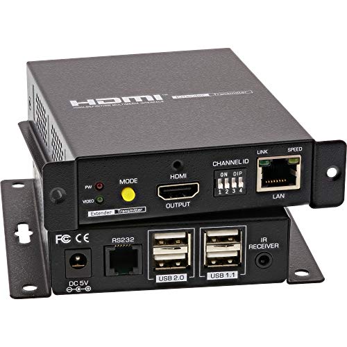 InLine 64601 HDMI USB KVM über IP Extender, Verlängerung über UTP, 4K bis 100m von InLine