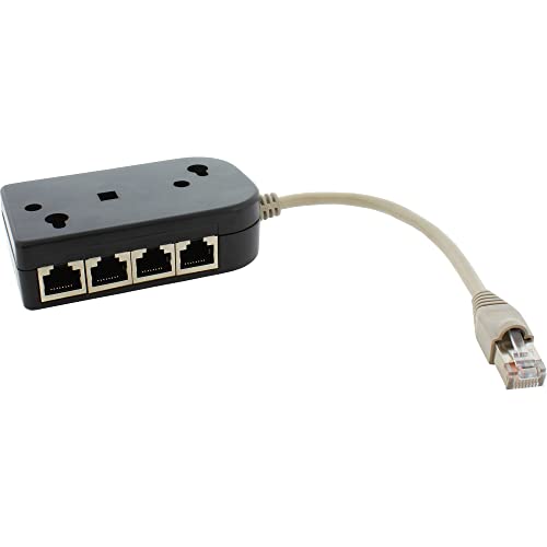 InLine 69938 ISDN Verteiler, 8x RJ45 Buchse, 15cm Kabel, mit Endwiderständen von InLine