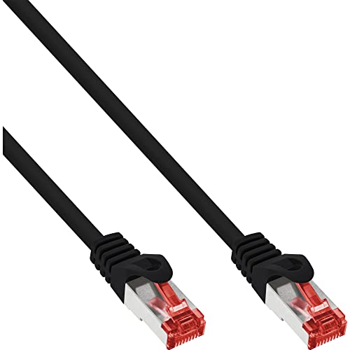 InLine 76122S Patchkabel, S/FTP (PiMf), Cat.6, 250MHz, PVC, CCA, schwarz, 0,25m von InLine