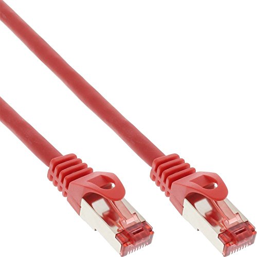 InLine 76450R Patchkabel, S/FTP (PiMf), Cat.6, 250MHz, PVC, Kupfer, 0, 5m Rot von InLine