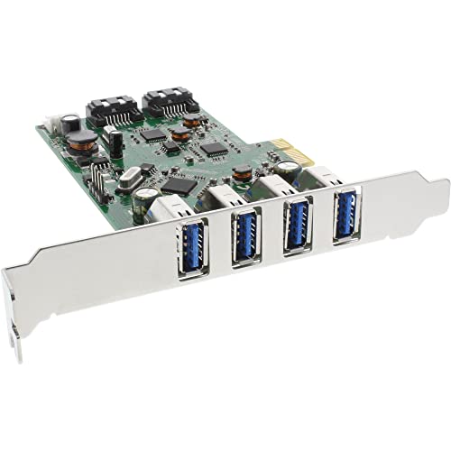 InLine 76664C Schnittstellenkarte, 4x USB 3.0 + 2x SATA 6Gb/s, PCIe, inkl. Low-Profile Slotblech von InLine