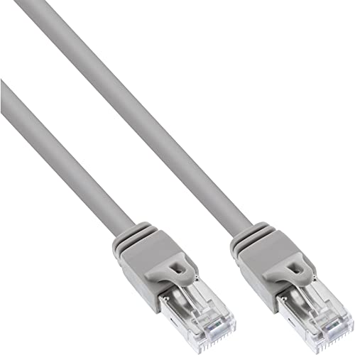 InLine 76705A Patchkabel, S/FTP (PiMf), Cat.6 zertifiziert, 250MHz, PVC, Kupfer, grau, 5m von InLine