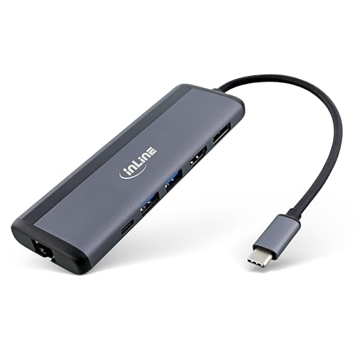 InLine 8-in-1 USB-C Multihub, Docking Station, 8K HDMI & DisplayPort, 1x USB-C PD 3.0 100W, 2X USB-A Daten, Ethernet, microSD & SD, MST, Für Laptop, PC, MacBook und mehr, 33278B InLine 8-in-1 USB-C Multihub, Docking Station, 8K HDMI & DisplayPort, 1x USB-C PD 3.0 100W, 2X USB-A Daten, Ethernet, microSD & SD, MST, Für Laptop, PC, MacBook und mehr, 33278B von InLine