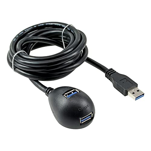 InLine 35652 USB 3.0 Verlängerung, A Stecker / Buchse, schwarz, mit Standfuß, 2m von InLine