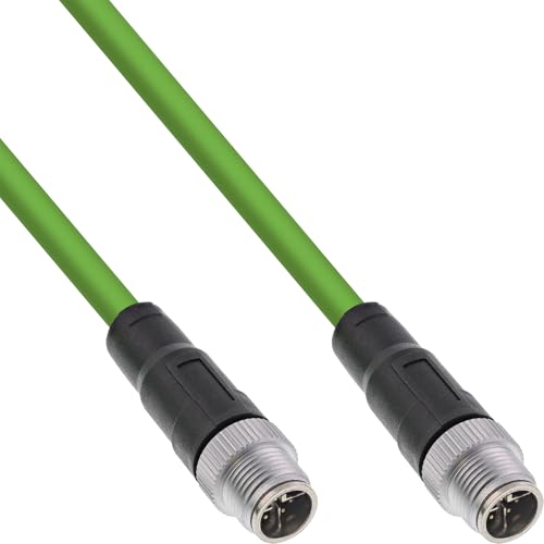 InLine Industrie Netzwerkkabel, M12 8-pin X-kodiert Stecker/Stecker, Cat.6A PUR, Ethernet M12 8-polig, 3m, 40503 von InLine