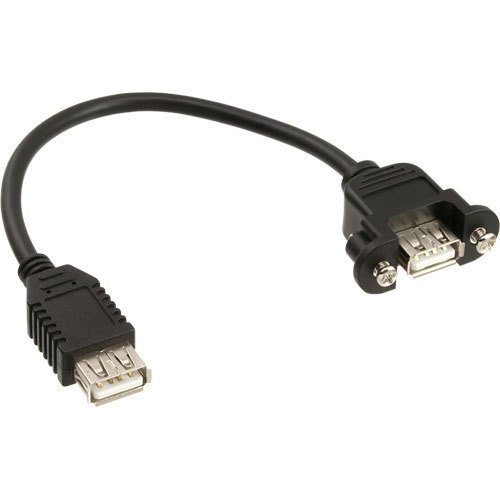 InLine USB 2.0 Adapterkabel Buchse A auf Einbaubuchse A 0,2m schwarz von InLine