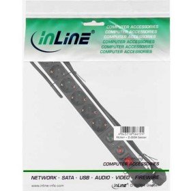 Inline Steckdosenleiste - Alu - 6-Fach mit Überlast- und Überspannungsschutz - 6X Schutzkontakt - mit Schalter - 1,5m Zuleitung - mit Kindersicherung von InLine