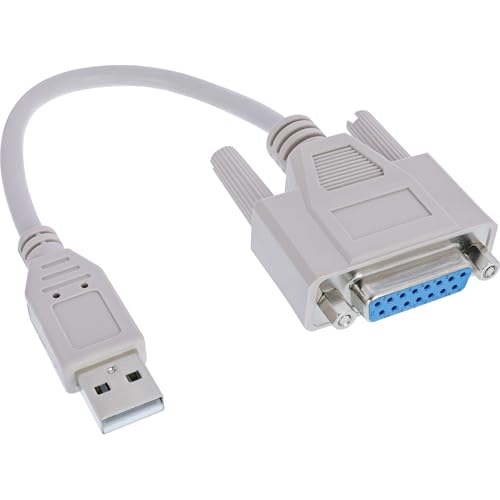 InLine 33101 USB Adapter Kabel, USB Stecker A auf 15pol Buchse von InLine