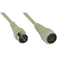 Intos Tastatur Verlängerung Tastaturkabel DIN5 / Stecker - DIN5 / Buchse 2.0 m glatt von InLine