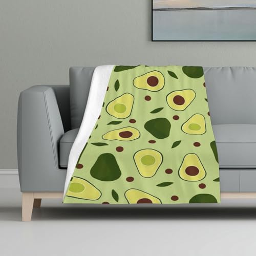 Avocado Vintage Avocado,Decke, warme Anti-Pilling-Flanell-Plüsch-Überwurfdecke, 81 x 122 cm Avocado Vintage Avocado,Decke, warme Anti-Pilling-Flanell-Plüsch-Überwurfdecke, 81 x 122 cm von InOmak