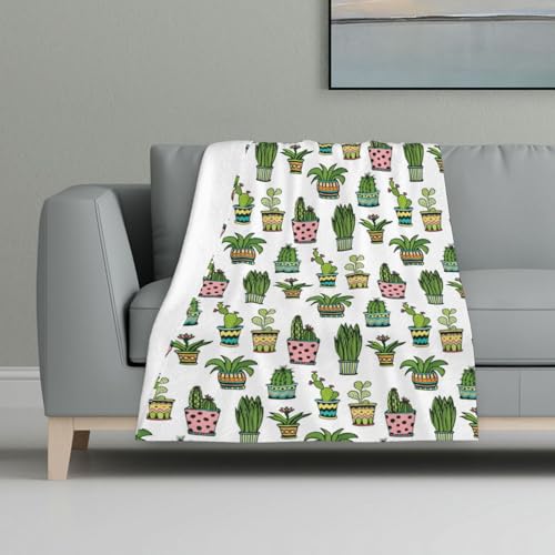 Bunte hübsche Sukkulente,Decke, warme Anti-Pilling-Flanell-Plüsch-Überwurfdecke, 81 x 122 cm Bunte hübsche Sukkulente,Decke, warme Anti-Pilling-Flanell-Plüsch-Überwurfdecke, 81 x 122 cm von InOmak