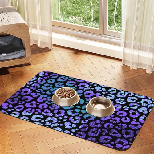 Bunter Leoparden-Exotischer Tierdruck,Futtermatte für Haustiere, Tischsets aus PU-Leder für Katzen und Hunde,30x45cm Bunter Leoparden-Exotischer Tierdruck,Futtermatte für Haustiere, Tischsets aus PU-Leder für Katzen und Hunde,30x45cm von InOmak