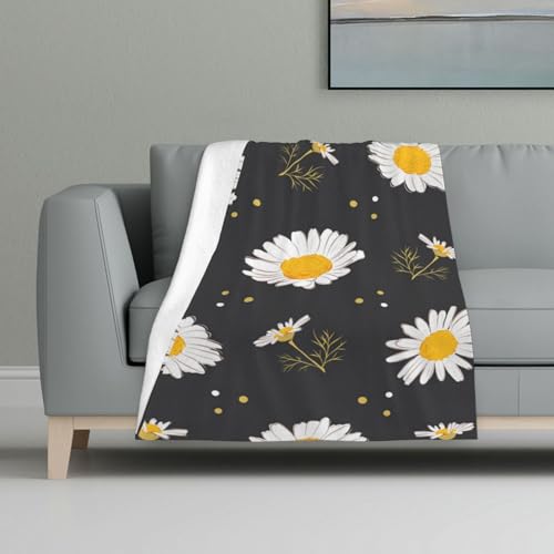Gänseblümchen,Decke, warme Anti-Pilling-Flanell-Plüsch-Überwurfdecke, 81 x 122 cm Gänseblümchen,Decke, warme Anti-Pilling-Flanell-Plüsch-Überwurfdecke, 81 x 122 cm von InOmak