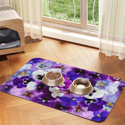 Grafik Stiefmütterchen Ostern Frühlingsblumen,Futtermatte für Haustiere, Tischsets aus PU-Leder für Katzen und Hunde,40x60cm Grafik Stiefmütterchen Ostern Frühlingsblumen,Futtermatte für Haustiere, Tischsets aus PU-Leder für Katzen und Hunde,40x60cm von InOmak