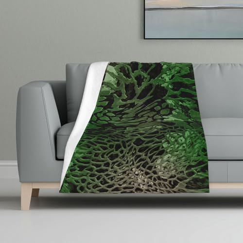 Grüne Schlange gedruckt,Decke, warme Anti-Pilling-Flanell-Plüsch-Überwurfdecke, 81 x 122 cm Grüne Schlange gedruckt,Decke, warme Anti-Pilling-Flanell-Plüsch-Überwurfdecke, 81 x 122 cm von InOmak